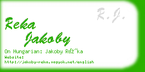 reka jakoby business card